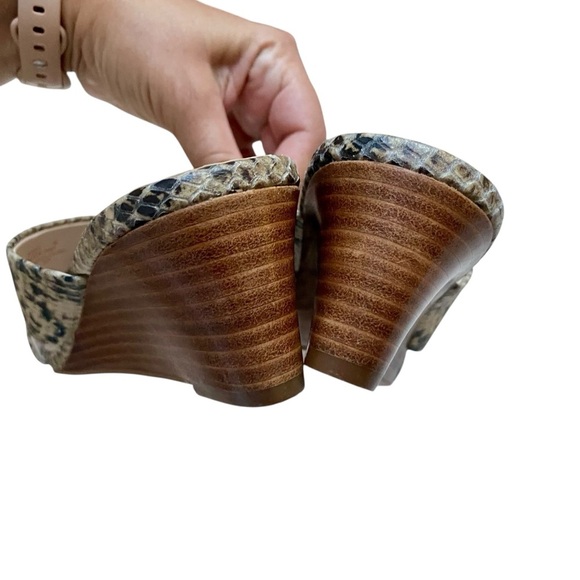 Cole Haan Adley Snake Print Leather Comfort Wedge Sandals Size 7B - Picture 7 of 14